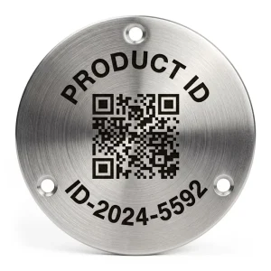 Durable Product Identification Plates Metal QR Code Data MatrixTags Custom Laser Engraving Inventory Management Labels