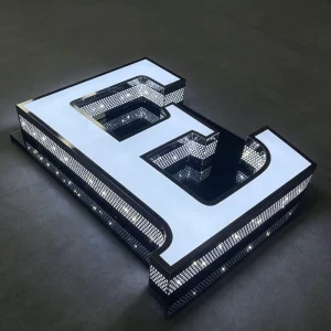 Durable Stainless Steel LED Front Light Sign Custom Shape Illuminated Letter Sign for Restaurant Cafe Wall Decor