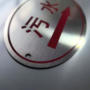 Durable Thick Solid Brushed Surface Metal Nameplate Engraved Black Signage Steel Plaque Custom Made Stainless Steel Logo Plate