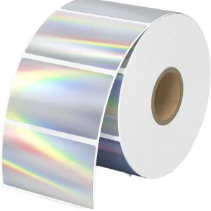 Durable Waterproof Holographic Stickers Adhesive Roll on PET Material Customized with UV Printing