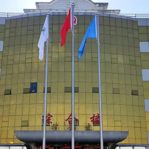 Durable Waterproof Round Building Flagpole in Stainless Steel Aluminum OEM Materials