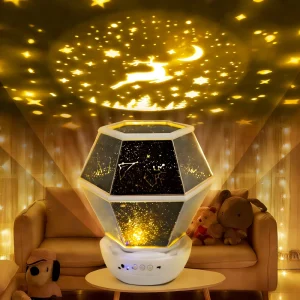 Dynamic 3D Starry Sky Star Projector Blue Tooth Music LED Lamp Novelty Night Light Toy for Ceiling Home Bedroom Decor