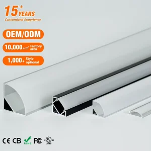 EU in Stock 90 Degree Corner LED Aluminium Profile With PC Cover V Shaped Aluminum LED Channel