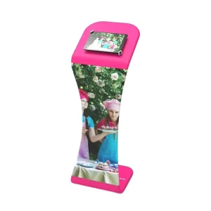 Easily Carry Foldable Aluminum Fabric Advertising Trade Show Tablet Pc Kiosk Display Floor Stands for Display