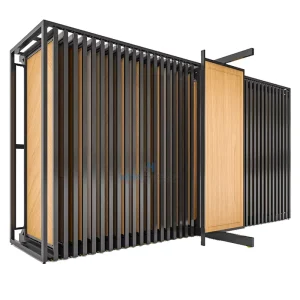Easily Install Frame Custom Outdoor Free Standing Door Wooden Flooring Floor Display Stand Rack for Showroom