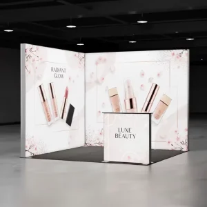 Easy Assemble Backlit Exhibition Display Aluminum Frame LED Fabric Light Box Exhibition Booth Design Trade Show Booth