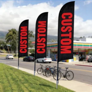 Easy Assemble Flying Pennant Teardrop Banner Flag Custom Printed Tear Resistant Corporate Activations Advertising