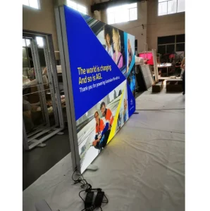 Easy Assembly LED Fabric Light Box Standing Double-Sided 10ft Trade Show Booths