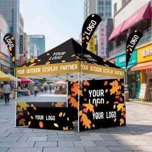 Easy Install Custom Digital Print Waterproof Portable Windproof Advertising Tent Aluminum Frame Oxford Fabric for Outdoor