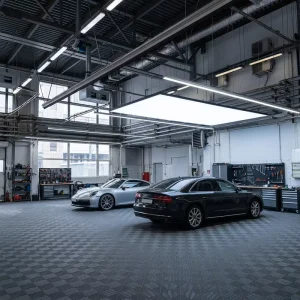 Easy Install Garage Working Film Light Solf Film Led Light Garage Use Grid Ceiling Light for Car Wash