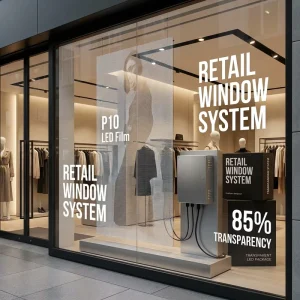 Easy Installation Transparent Flexible LED Screen Self Adhesive Glass Film Display for Commercial Advertising
