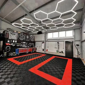 Easy Mounted Hexagon Ceiling Light for Car Room Garage Decoration AC 110-220V Hexagon Led Garage Light