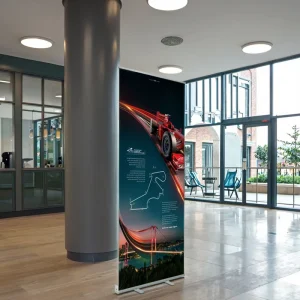 Easy Set Up Roll Up Display Stand Durable Plastic Steel Material Standard Size 80x200cm Roll Up Banner Stand