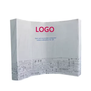 Easy Set up Foldable Aluminum Curved Shape Advertising Pop up Tension Fabric Displays for Commercial
