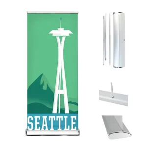 Eco Aluminium Rollup Banner Outdoor Indoor 80X200Cm Retractable Pull up Banner Flex Roll up Banner Display Stand