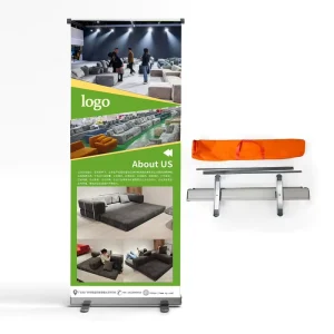 Eco Aluminium Rollup Banner Outdoor Indoor 80X200Cm Retractable Pull up Banner Flex Roll up Banner Display Stand