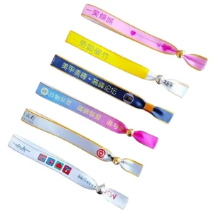 Eco-Friendly 100% Polyester Daisy Striped Event Festival Wristbands