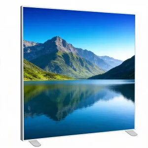 Eco Friendly Aluminum Profile Light Box with High Brightness and Double Sided Backlit Fabric for Freestanding Exhibition