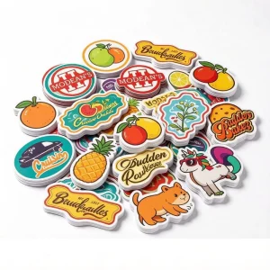Eco Friendly Durable Glossy Holographic PVC Vinyl Adhesive Stickers Craft Customizable Food Grade Oil Proof Waterproof Label