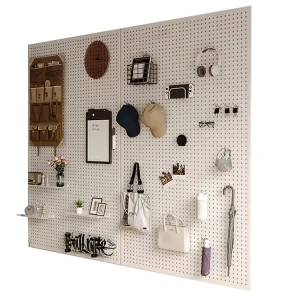 Eco Friendly Modern Handmade Metal Pegboard Tool Display Wall Stand Indoor Retail Storage Plastic Holders Kitchen Living Room