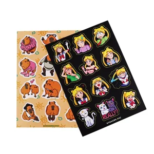 Eco Friendly Promotional Self Adhesive Waterproof Custom Printing Kiss Cut Vinyl Stickers Sheet for Kids