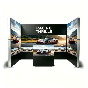 Eco Friendly Reusable 10×20 Aluminum Profile SEG Light Box Booth with LED Backlit and Storage for Auto Expo and Exhibition