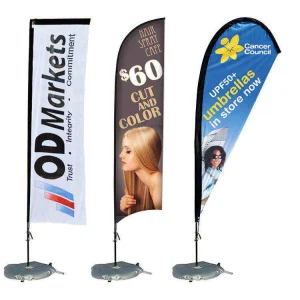 Eco Friendly UV Resistant Custom Printed Flying Business Promotion Trade Show Car Dealer Sidewalk Advertising Teardrop Flag