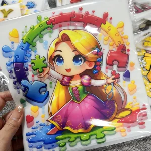 Eco friendly Custom Cartoon Heat Transfer Stickers for Kids Clothing Washable Durable DTF Vinyl Safety Material Factory Price
