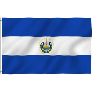 El Salvador Lopci Flags Custom High Quality 3*5ft Double Sided Printing Custom El Salvador Lopci National Flag