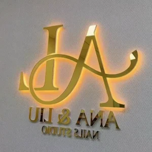 Electronic Signs Channel Letter Indoor 3D LED Backlit Sign Storefront Logo Illuminated Company Signage Business Logo Decoration