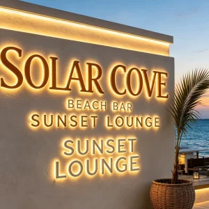 Electronic Signs Luxury Stainless Steel LED Sign Letters Custom Gold LED Signage LED Illuminated Sign for Commercial Wall