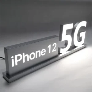 Electronic Store Standing Sign Phone Shop Signage Board Table Stand Sign Led Sign Display Stand