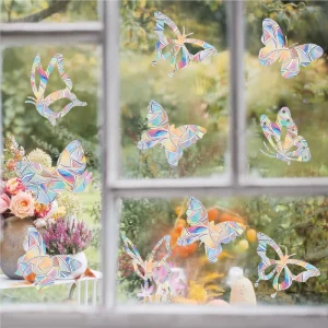 Electrostatic PVC Rainbow Prism Removable Glass Stickers Wall Decal Window Sun Catcher Sticker Decals for Bird Strike Protection
