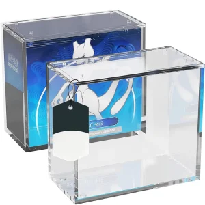 Elite Trainer Box Acrylic Display Case Stackable ETB Protector Case With Strong Magnets Sliding Lid Ultra Thick Acrylic