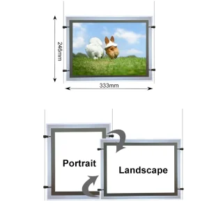 Energy-Saving Aluminum LED Magnetic Light Box Ultra Slim Wall Mounted Display for Retail Stores