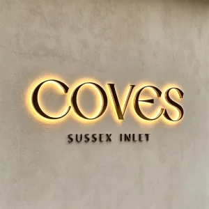 English Mini Stainless Steel Borderless Background Wall Outdoor Illuminated 3D Backlit LED Sign