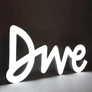 Epoxy Resin Channel Letter Logo Illuminated 3D LED Signs Multicolor Custom Signage