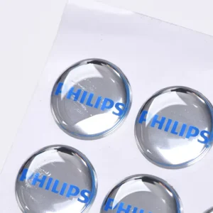 Epoxy Resin Clear Dome Sticker 3D Printing Epoxy Resin Label Round 3D Clear Badge Reels Fridge Logo Decals Resin