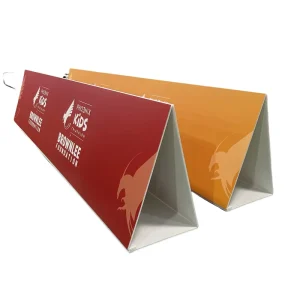 Event Sign Free Standing Custom Printed PVC Triangle Display Board Table Tank Sign for Yard and Lawn Triangle Signs