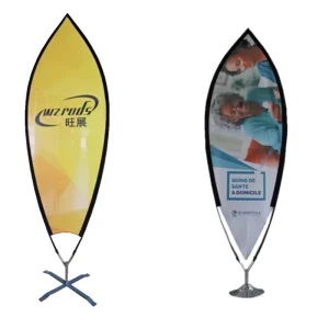 Exclusive Design Indoor Exhibition Marketing Sail Banner Custom logo Flying Style Bullet Flag Banner Pole Mast