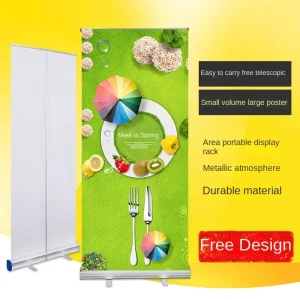 Exhibit Display Adjustable Lightweight Custom Single Sided Portable Aluminum Roll up Banner Stand