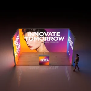 Exhibition Booth Display Tension Fabric Backdrop SEG Pop up Led Backlit Light Box Exhibition Trade Show Stand
