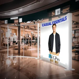 Exhibition Display Stand SEG Lightbox Stretch Fabric Light Box Floor Standing for Exhibition Trade Show