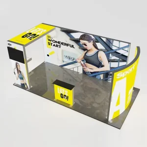 Exhibition Light Box Fabric Aluminum Trade Show Booth Display Frame Portable Pop up SEG Light Wall with Display Booth Stand Box