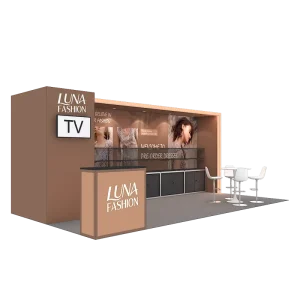 Exhibition Portable Modular Easy Setup Pillowcase Fabric Display 3x6m Tradeshow Booth