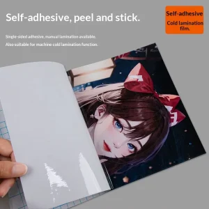 Explosions Cold Laminated Film Laser A4 Self Adhesive Transparent BOPP Waterproof Holographic DIY Agriculture Use 297mm 70m