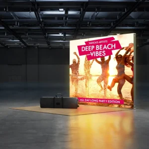 Expo Event Booth Lightbox Thin Tension Fabric Double Sided SEG LED Picture Frames Wall Stand Trade Show Display Light Box Sign