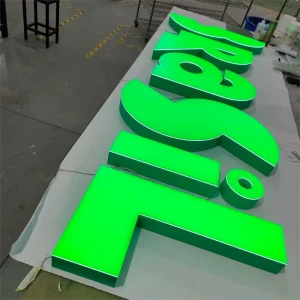 Exterior 3D Front Lit Channel Letter Trimless LED Letters Fabricated Metal Signage for Advertising