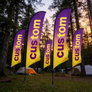 Eye Catching Teardrop Banner Flag Easy Assemble Reusable Corporate Brand Activations Trade Shows Promotional Flag Free Design