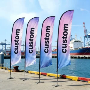 Eye Catching Teardrop Pennant Banner Flag Custom Printed Reusable Polyester Grand Openings Pop Shops Brand Promotion Free Design